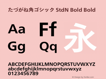 たづがね角ゴシック StdN Bold