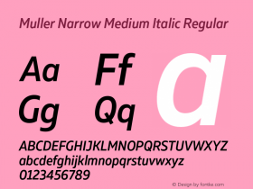 Muller Narrow Medium Italic