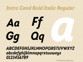 Intro Cond Bold Italic