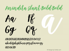 Anindita Slant Bold