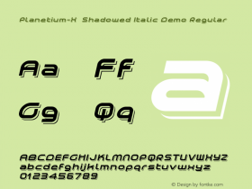 Planetium-X Shadowed Italic