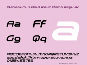 Planetium-X Bold Italic