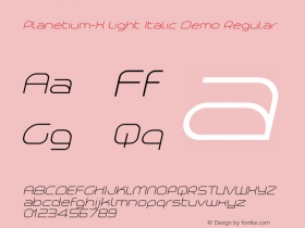 Planetium-X Light Italic