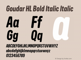 Goudar HL Bold Italic