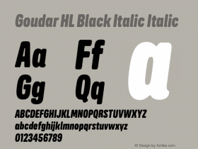 Goudar HL Black Italic