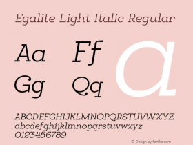 Egalite Light Italic