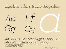 Egalite Thin Italic