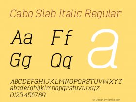 Cabo Slab Italic