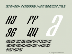 Department H Condensed Italic