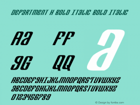 Department H Bold Italic