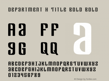 Department H Title Bold