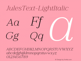 JulesText-LightItalic