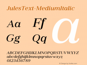 JulesText-MediumItalic