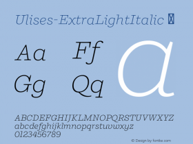 Ulises-ExtraLightItalic
