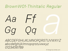 Brown-ThinItalic