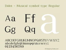 Didot - Musical symbol type