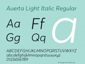 Averta Light Italic