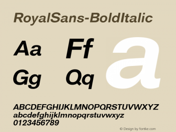 RoyalSans-BoldItalic