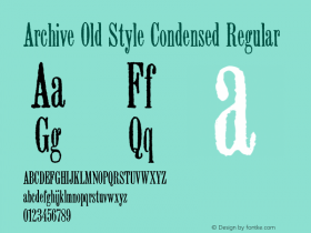 Archive Old Style Condensed