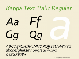 Kappa Text Italic