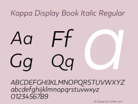Kappa Display Book Italic