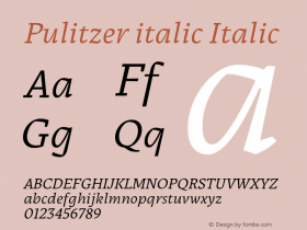 Pulitzer italic