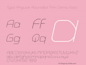 Typo Angular Rounded Thin