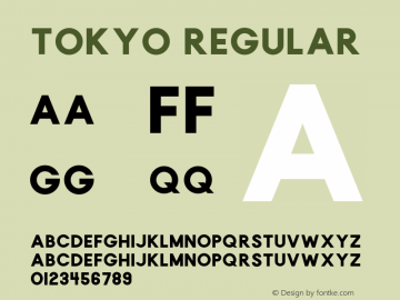 tokyo typeface-Font Family Search-Fontke.com