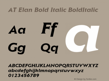 AT Elan Bold Italic