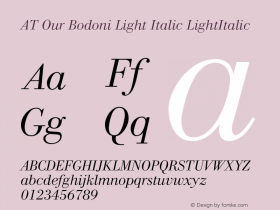 AT Our Bodoni Light Italic