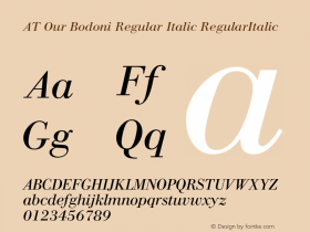 AT Our Bodoni Regular Italic