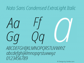 Noto Sans Condensed ExtraLight