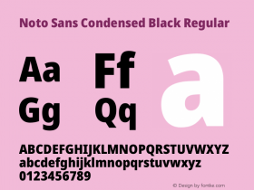 Noto Sans Condensed Black