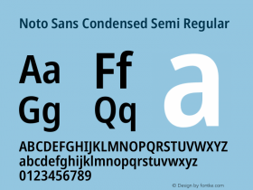 Noto Sans Condensed Semi