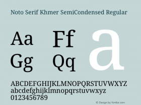 Noto Serif Khmer SemiCondensed