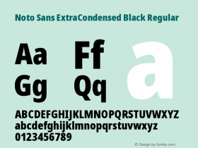 Noto Sans ExtraCondensed Black