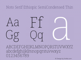 Noto Serif Ethiopic SemiCondensed