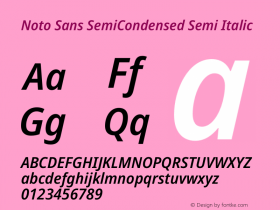 Noto Sans SemiCondensed Semi