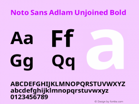 Noto Sans Adlam Unjoined