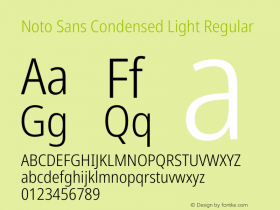 Noto Sans Condensed Light