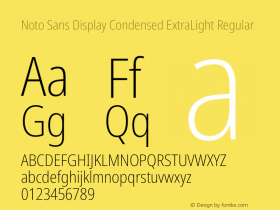 Noto Sans Display Condensed ExtraLight