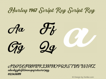 Hurley 1967 Script Reg