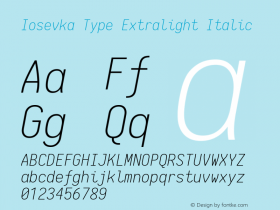Iosevka Type Extralight