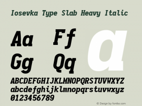 Iosevka Type Slab Heavy