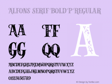 Alfons Serif Bold P