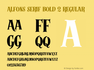 Alfons Serif Bold 2