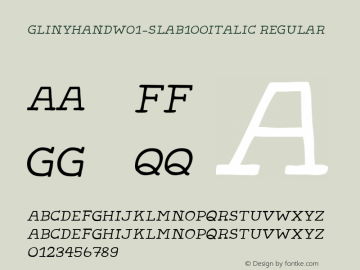 GlinyHand-Slab100Italic