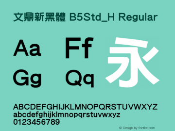 文鼎新黑體 B5Std_H