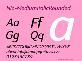 Nic-MediumItalicRounded