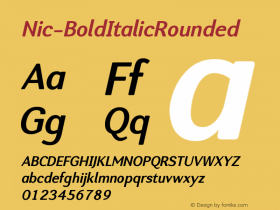 Nic-BoldItalicRounded